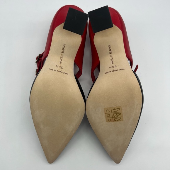 Manolo Blahnik Monzubo Bicolored Mary Jane Pumps - Picture 7 of 14